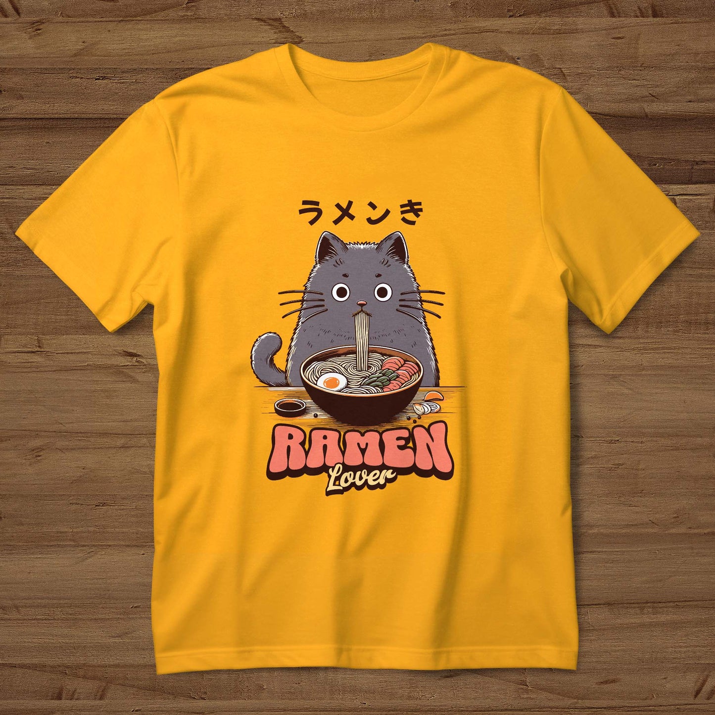 Ramen Lover Cat T-Shirt – Cute Noodle Cat Graphic Tee