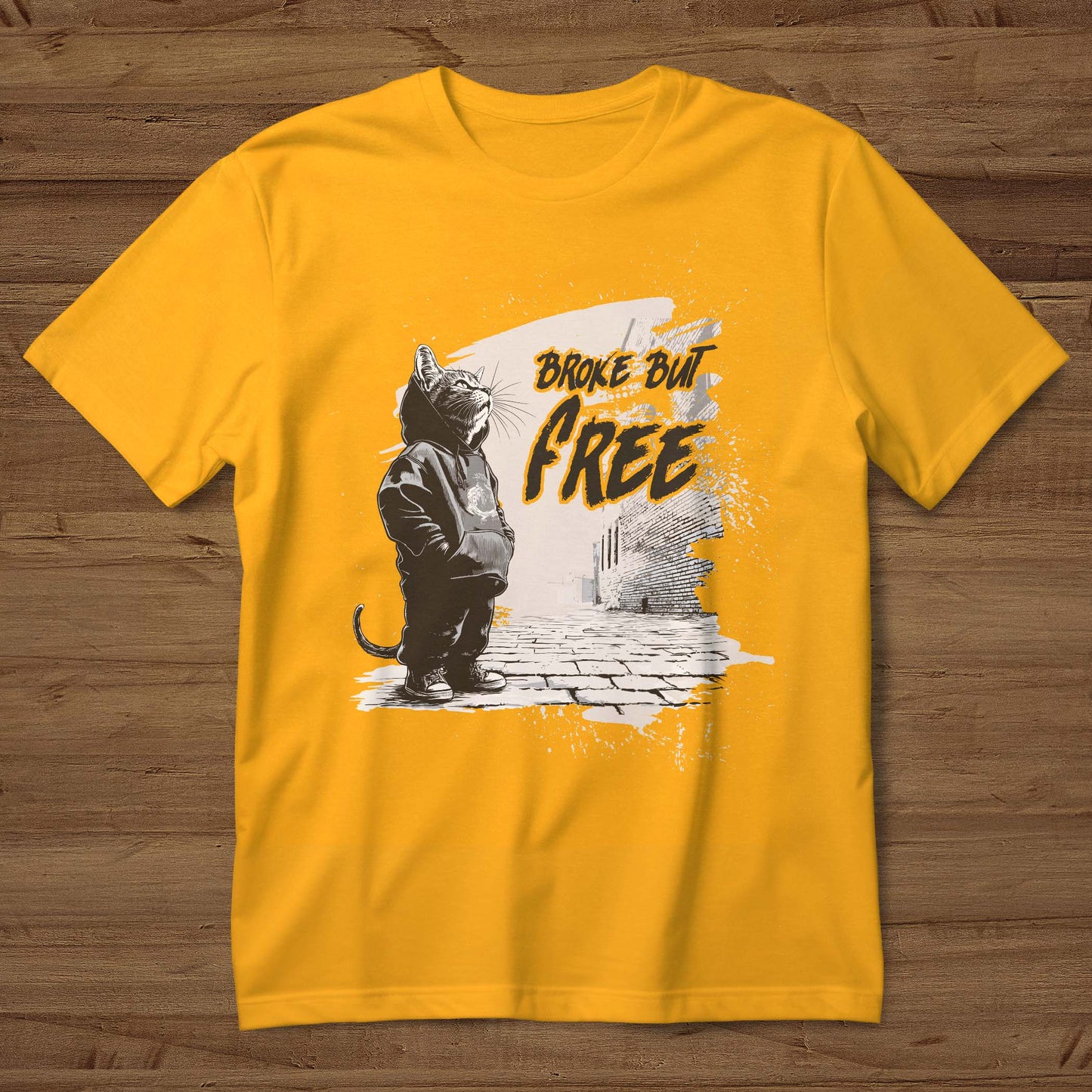 Broke But Free Cat T-Shirt