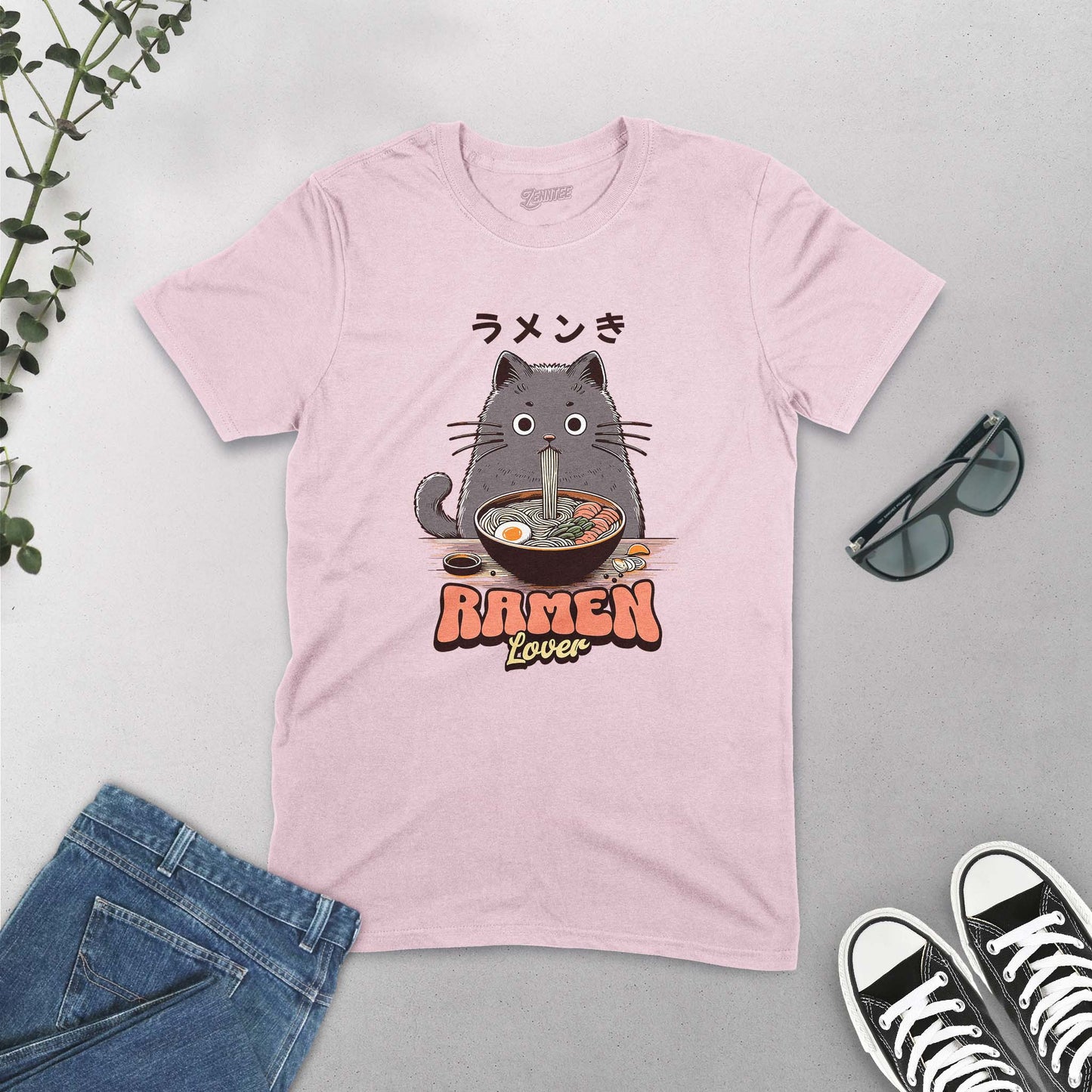 Ramen Lover Cat T-Shirt – Cute Noodle Cat Graphic Tee