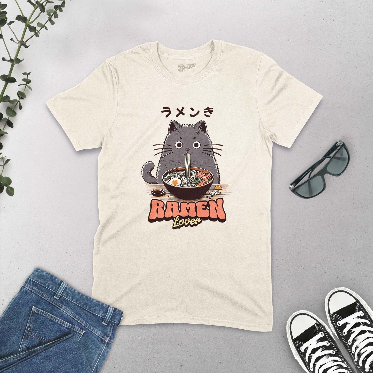 Ramen Lover Cat T-Shirt – Cute Noodle Cat Graphic Tee