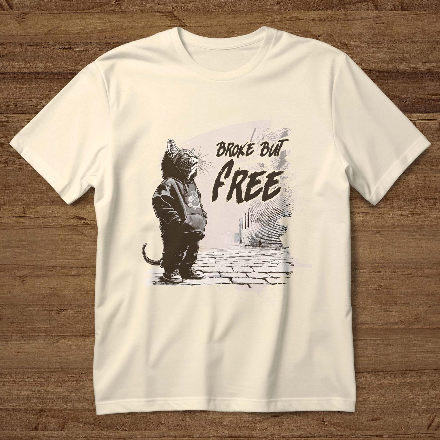 Broke But Free Cat T-Shirt