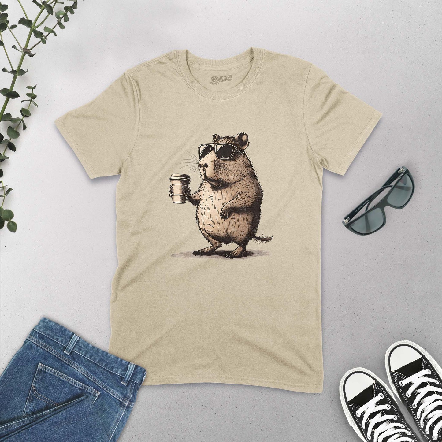 Cool Hipster Guinea Pig T-Shirt